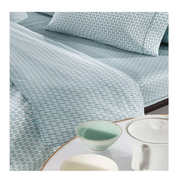 Σετ King Size Σεντόνια με 2 Μαξιλαροθήκες 270 x 265 cm 4 τμχ Vesta Aqua Guy Laroche 1110092224050