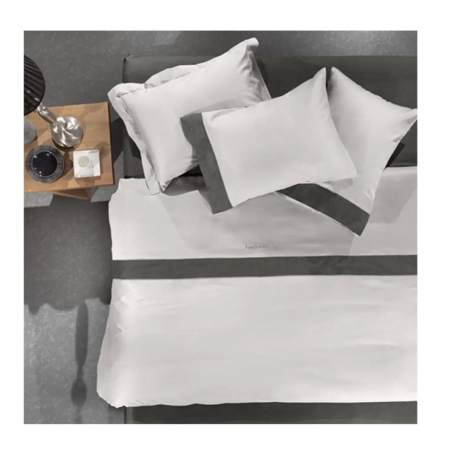Σετ King Size Σεντόνια με 2 Μαξιλαροθήκες 270 x 280 cm 4 τμχ Silky Silver/Anthracite Guy Laroche 1110030119003 - 12 άτοκες δόσεις και 5% cash back