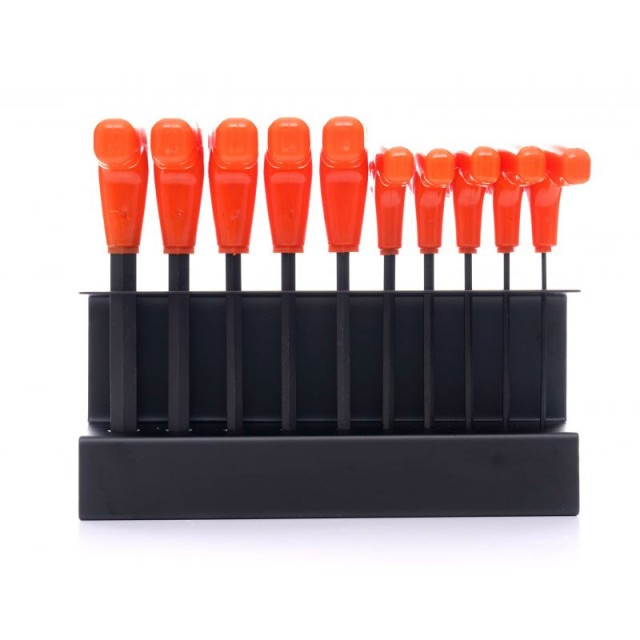 Σετ Κλειδιά Allen HEX Τύπου Τ με Βάση 10 τμχ Kraft&Dele KD-10948