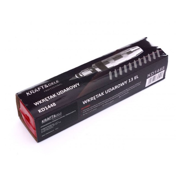 Σετ Κρουστικό Κατσαβίδι 1/2 με Μύτες 13 τμχ Kraft&Dele KD-1448