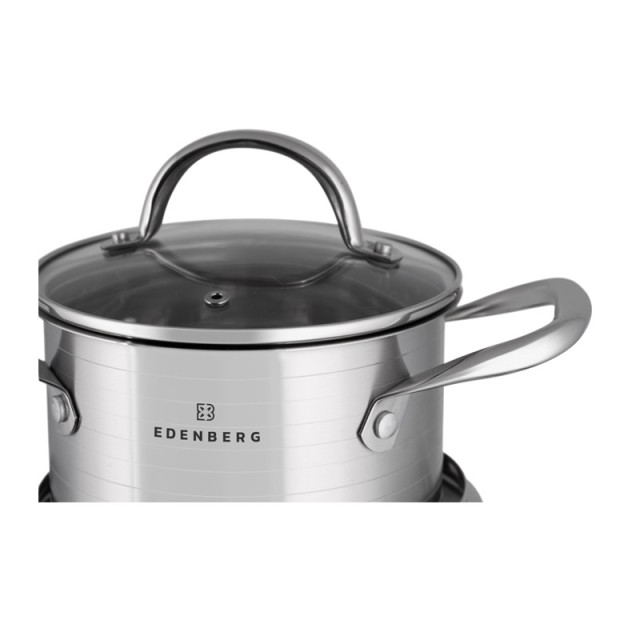 Σετ Μαγειρικών Σκευών από Ανοξείδωτο Ατσάλι 18/10 με Γυάλινα Καπάκι... Σετ Μαγειρικών Σκευών από Ανοξείδωτο Ατσάλι 18/10 με Γυάλινα Καπάκι...