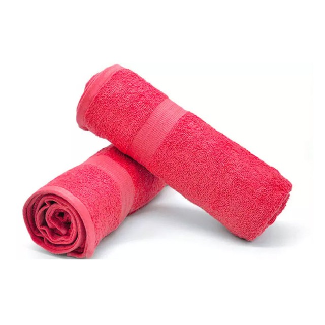Set of 10 Towels from 100% Cotton Coral Color Bassetti QAD-SA-R7
