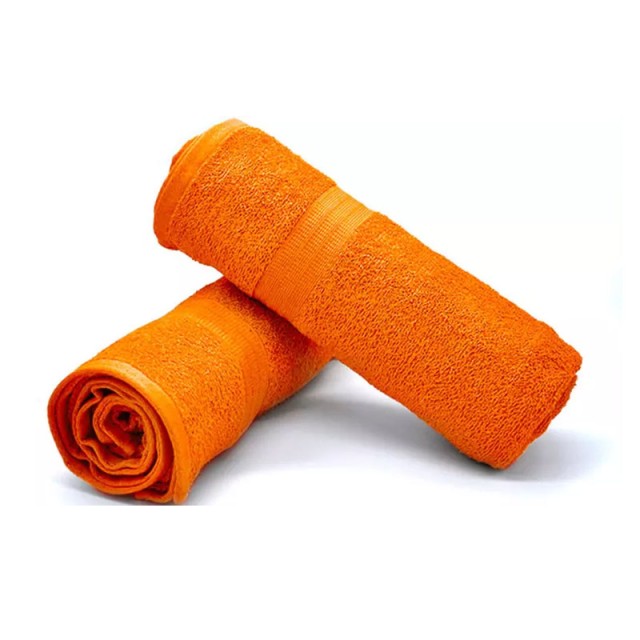 Set of 10 Towels from 100% Cotton Orange Color Bassetti QAD-SA-O5