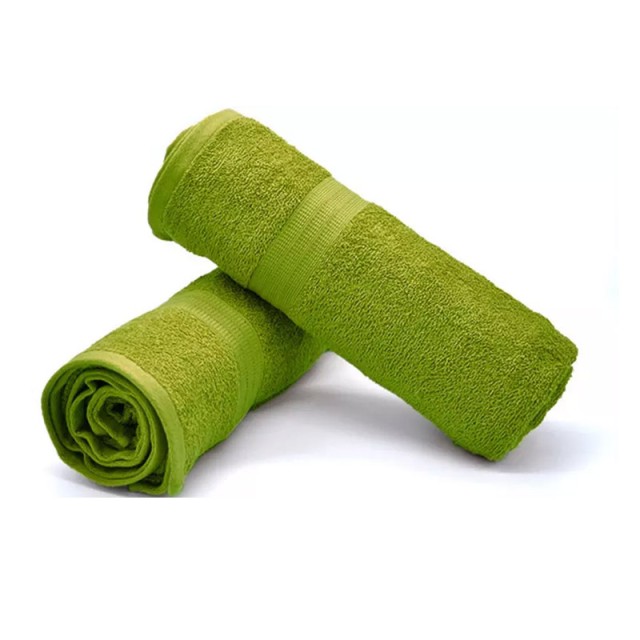 Set of 10 Towels from 100% Cotton Color Bassetti Green QAD-SA-VU