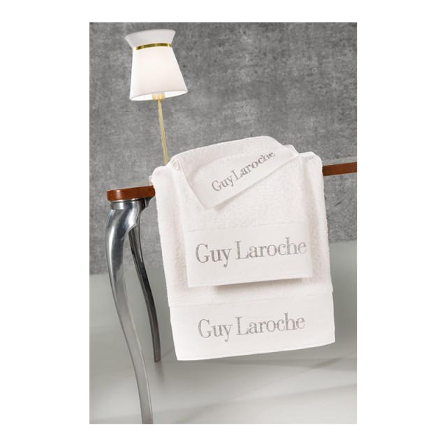 3er-Set Badetücher, 100 % Baumwolle, Futura, Elfenbein, Guy Laroche 1122090214008