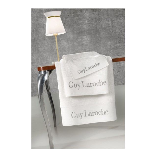 3er-Set Badetücher 100 % Baumwolle Futura Weiß Guy Laroche 1122090214006