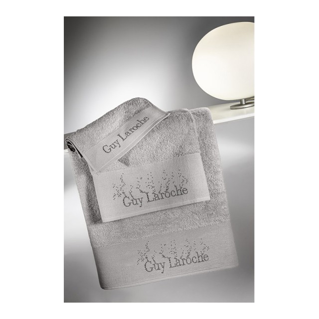 3er-Set Badetücher, 100 % Baumwolle, Pandora Silver, Guy Laroche 1122090121027