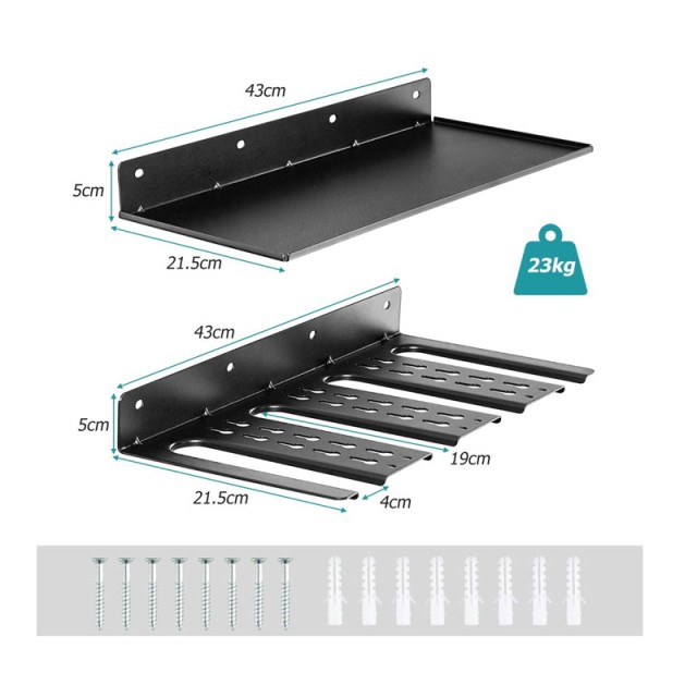 Σετ Μεταλλικά Ράφια Εργαλείων 43 x 21.5 x 5 cm 2 τμχ Costway TA10012
