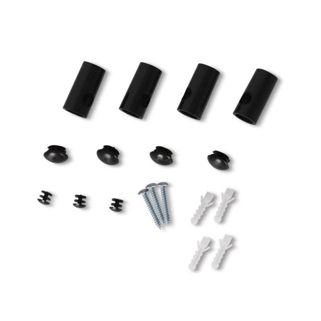 Σετ Μεταλλικά Ράφια Κουζίνας Χρώματος Μαύρο 16 τμχ Edenberg EB-8516