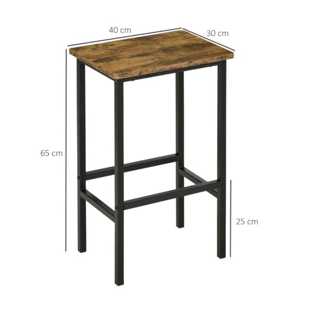 Σετ Μεταλλικά Σκαμπό Μπαρ 40 x 30 x 65 cm 2 τμχ HOMCOM 835-607