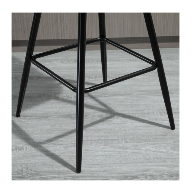 Σετ Μεταλλικά Σκαμπό Μπαρ με Βελούδινη Επένδυση 45 x 47 x 88 cm 2 τ...