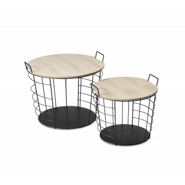 Σετ Βοηθητικά Μεταλλικά Τραπέζια 50 x 50 x 40 cm Lennart Lifa-Livin...