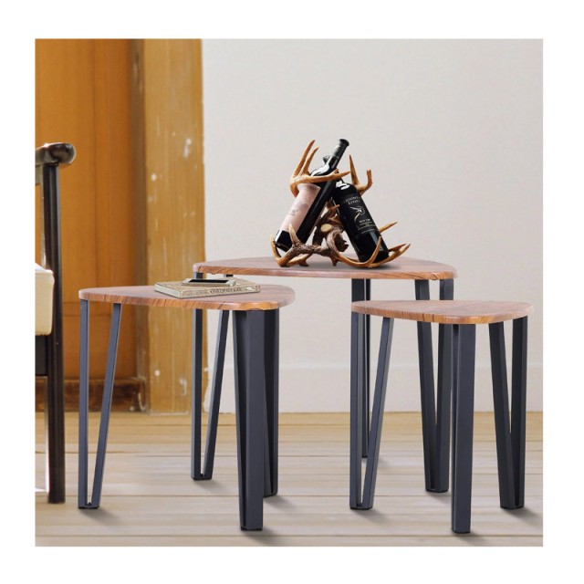 Σετ Μεταλλικά Βοηθητικά Τραπέζια Nesting 56 x 54.2 x 45.4 cm HOMCOM 833-682