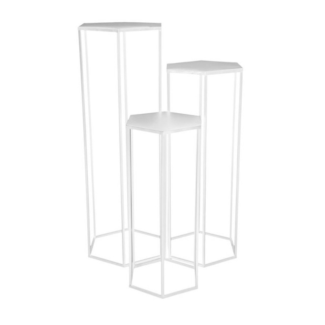 Σετ Μεταλλικές Ανθοστήλες 35 x 30 x 90 cm 3 τμχ Home Deco Factory H...