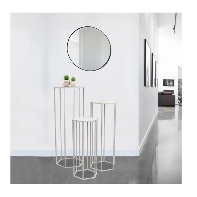 Σετ Μεταλλικές Ανθοστήλες 35 x 30 x 90 cm 3 τμχ Home Deco Factory H...