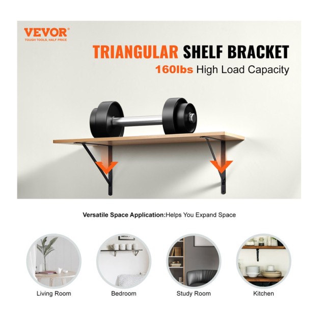 Σετ Μεταλλικές Γωνίες Ραφιών 308 x 209 x 25 mm 10 τμχ VEVOR SJZJGBZ...