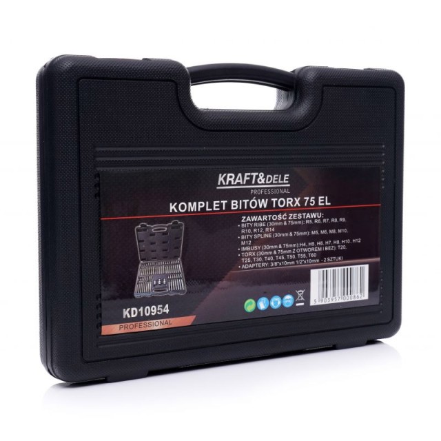 Σετ Μύτες Torx σε Βαλιτσάκι 75 τμχ Kraft&Dele KD-10954