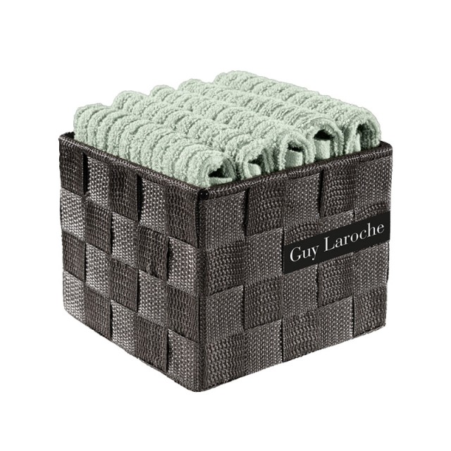 Set mit Handtüchern aus 100 % Baumwolle, 30 x 30 cm, 5 Stück in einer Box, Mint Be My Guest Guy Laroche 1122086220000-Mint