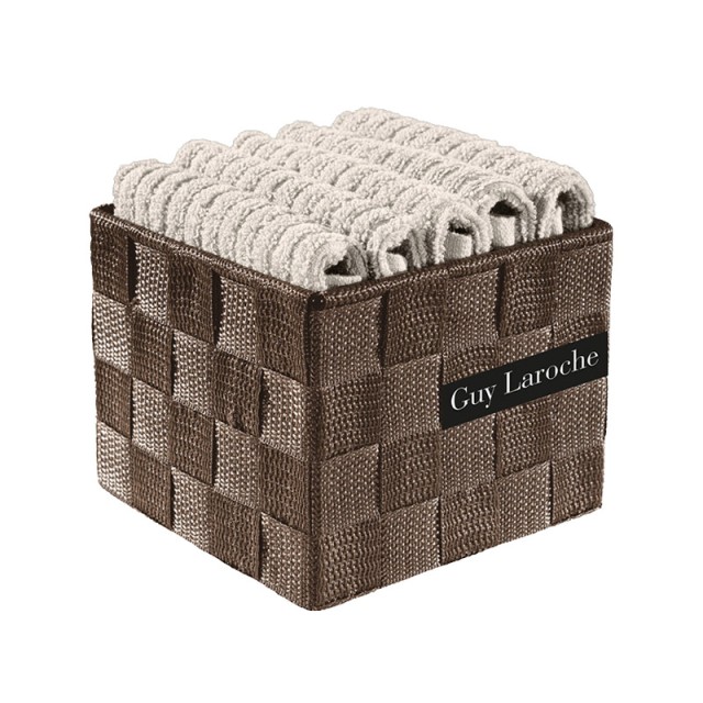 Handtuchset 100 % Baumwolle 30 x 30 cm 5 Stück in der Box Perla Be My Guest Guy Laroche 1122086220000-Perla