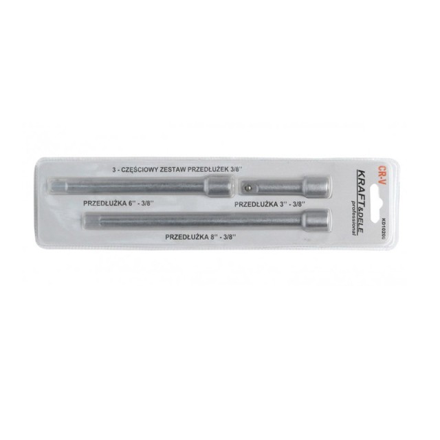 Σετ Προεκτάσεις για Καρυδάκια 3/8 3 τμχ Kraft&Dele KD-10234