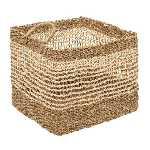 Σετ Ψάθινα Καλάθια Αποθήκευσης 38.5 x 34 x 29 cm 3 τμχ Atmosphera 168422