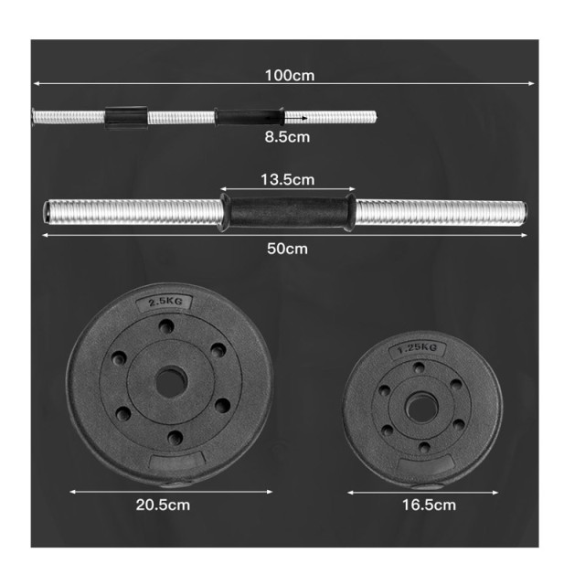 Σετ Ρυθμιζόμενοι Αλτήρες 30 Kg 2 τμχ Costway SP37064