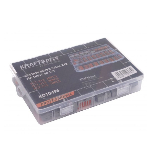 Σετ Κλέμμες Καλωδίων με Κλιπς 60 τμχ Kraft&Dele KD-10496