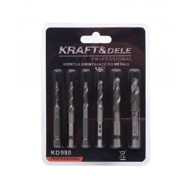 Σετ Τρυπάνια HSS 6 τμχ Kraft&Dele KD-980