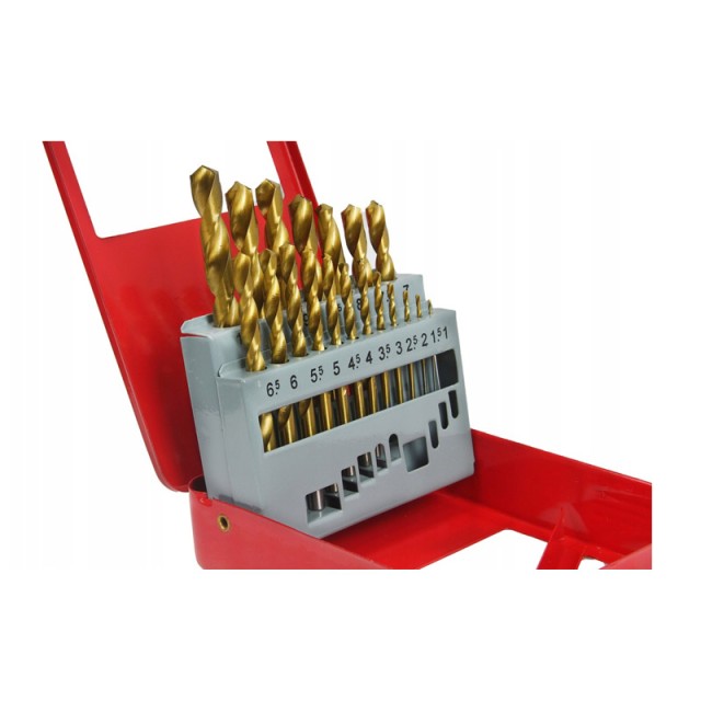 Σετ Τρυπάνια Τιτανίου HSS 1-10 mm 19 τμχ MAR-POL M22310