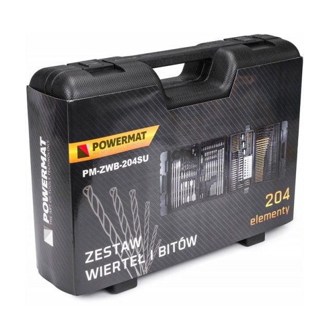 Σετ Τρυπάνια & Μύτες 204 τμχ σε Βαλιτσάκι POWERMAT PM-ZWB-204SU