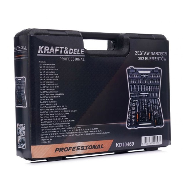 Σετ Βαλιτσάκι Εργαλείων 292 τμχ Kraft&Dele KD-10460