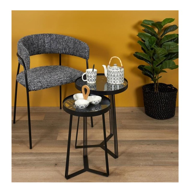Σετ Ξύλινα Βοηθητικά Τραπέζια Nesting 50 cm 2 τμχ Home Deco Factory HD7196