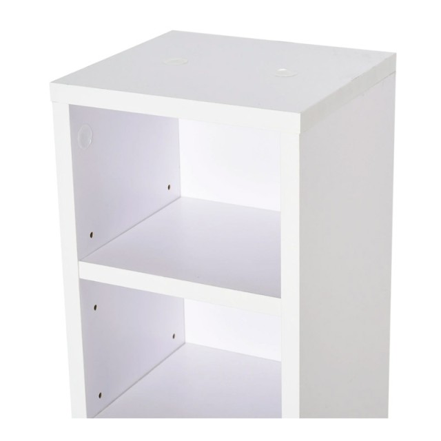 Σετ Ξύλινες Βιβλιοθήκες με 6 Ράφια 21 x 22.5 x 88.5 cm 2 τμχ HOMCOM 833-872WT