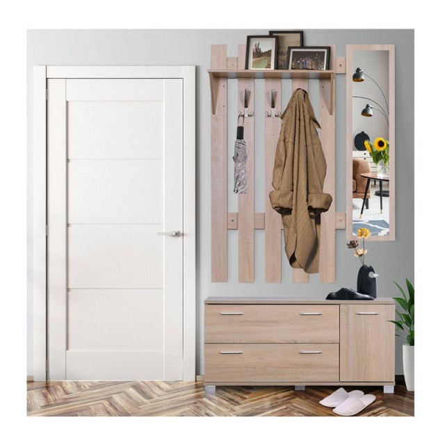 Σετ Ξύλινο Έπιπλο Εισόδου με Καθρέπτη 90 x 24 x 43.5 cm HOMCOM 837-... Σετ Ξύλινο Έπιπλο Εισόδου με Καθρέπτη 90 x 24 x 43.5 cm HOMCOM 837-...