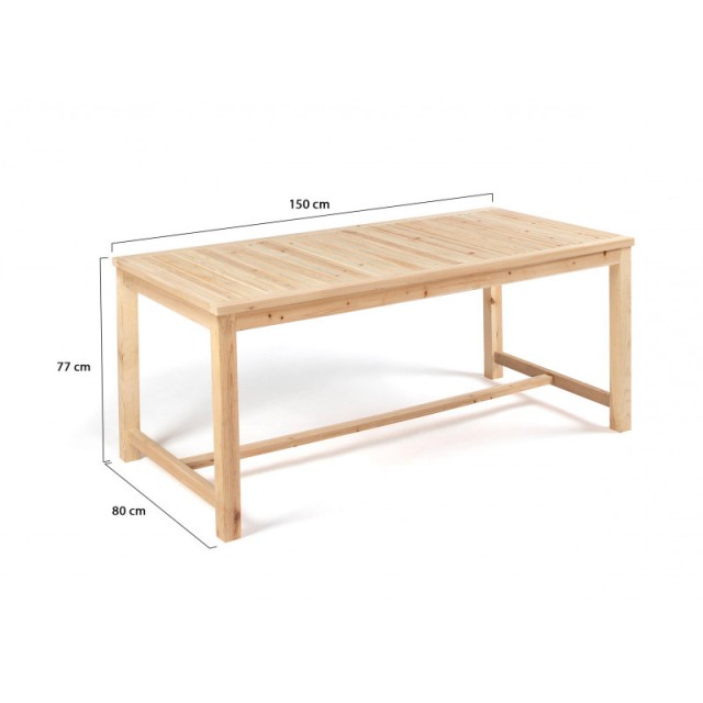 Σετ Ξύλινο Τραπέζι Κήπου με 2 Πάγκους 150 x 80 x 77 cm Inkazen 40044153+40044154
