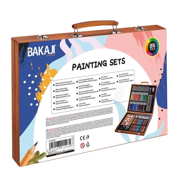 Σετ Ζωγραφικής με Βαλιτσάκι 159 τμχ Bakaji 02815016
