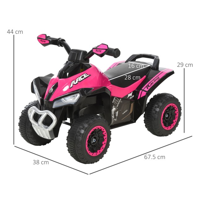 HOMCOM Quad for Kids Push Ride με Φώτα και Ήχους, 18-36 μηνών 370-096PK