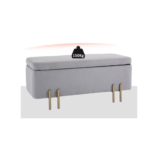 Σκαμπό με Αποθηκευτικό Χώρο 42 x 100 x 40 cm HOMCOM 838-024GY
