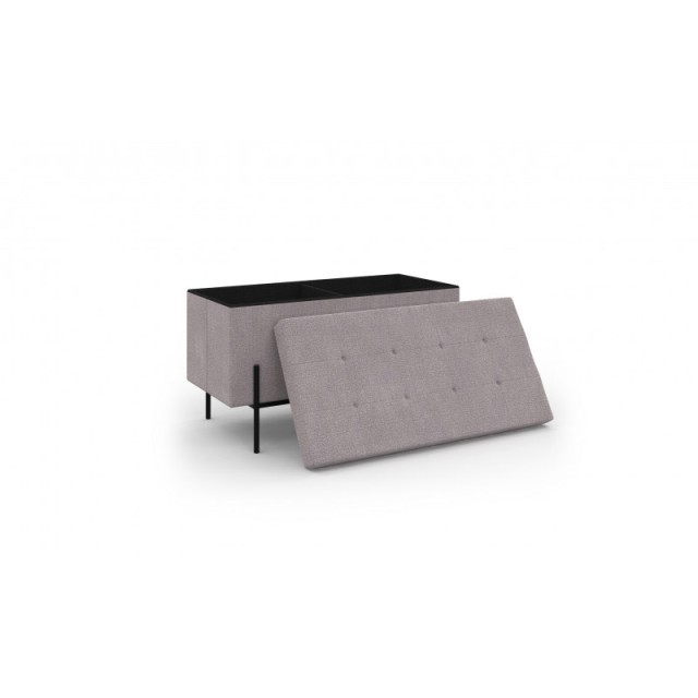 Σκαμπό με Αποθηκευτικό Χώρο 76 x 37 x 45 cm Χρώματος Γκρι Loan Idomya 30012302