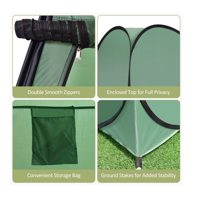 Σκηνή Αλλαγής Ρούχων / Ντους Pop-Up 120 x 120 x 190 cm Costway NP11198GN