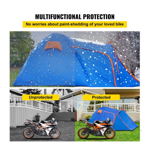 Σκηνή Κάμπινγκ 2-3 Ατόμων με Χώρο για Μοτοσικλέτα 405 x 215 x 170 c...