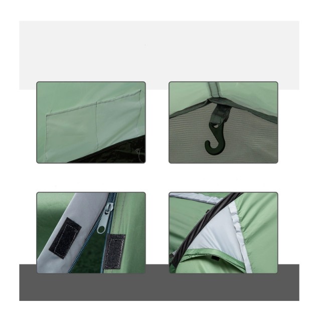 Σκηνή Camping 4 Ατόμων με Προθάλαμο 1000 mm 426 x 206 x 154 cm Outsunny A20-173