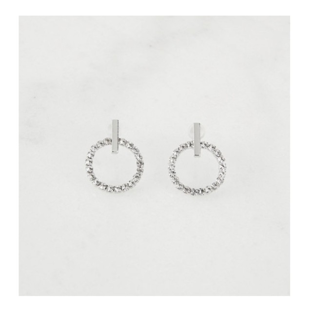 Σκουλαρίκια Alevine Jewellery Eloise με Κρύσταλλα Ζιργκόν Χρώματος Ασημί 8720195389972