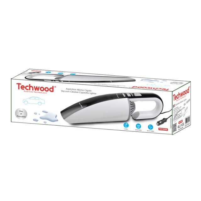 Σκουπάκι Αυτοκινήτου για Στερεά και Υγρά 30 W Techwood TAV-8266