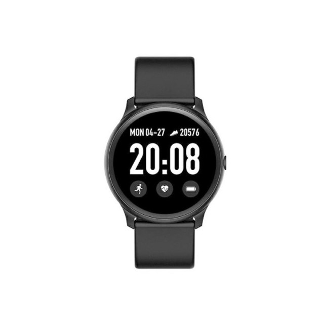 Smartwatch με Μετρητή Καρδιακών Παλμών Χρώματος Μαύρο SPM KW19-Black