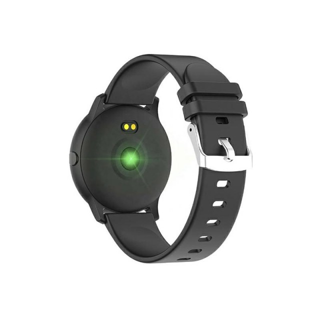 Smartwatch με Μετρητή Καρδιακών Παλμών Χρώματος Μαύρο SPM KW19-Black
