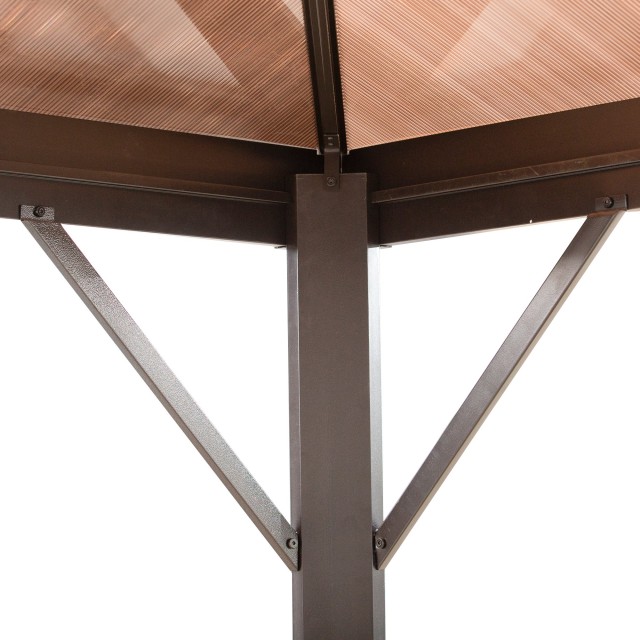 Outsunny Garden Gazebo με ηλιοροφή από πολυανθρακικό Anti-UV 50+ 84C-203