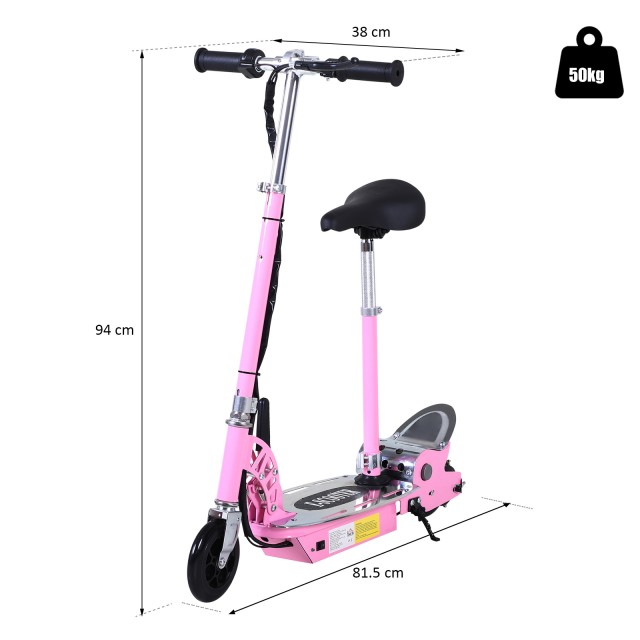 Homcom Electric Scooter με Παιδικό Κάθισμα, Ροζ AA1-042PK