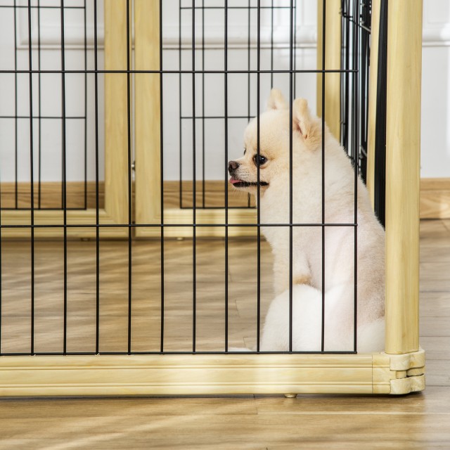 PawHut Dog Box, Pet Run, 6 πάνελ με πόρτα και διπλά μάνδαλα, 70x62cm D06-126ND