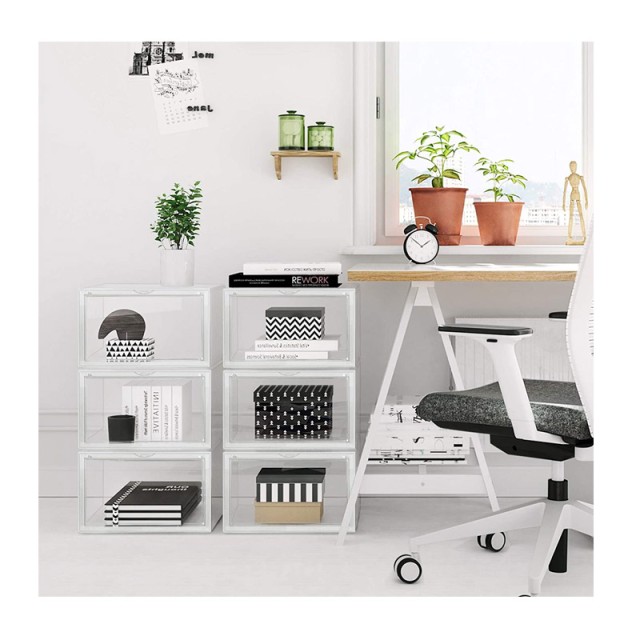 Stand Αποθήκευσης 3 Ζευγαριών Παπουτσιών 36 x 28 x 22 cm Songmics L...